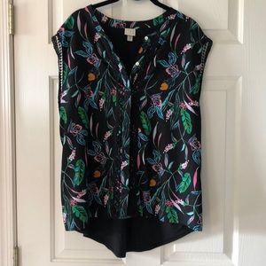 floral blouse button up